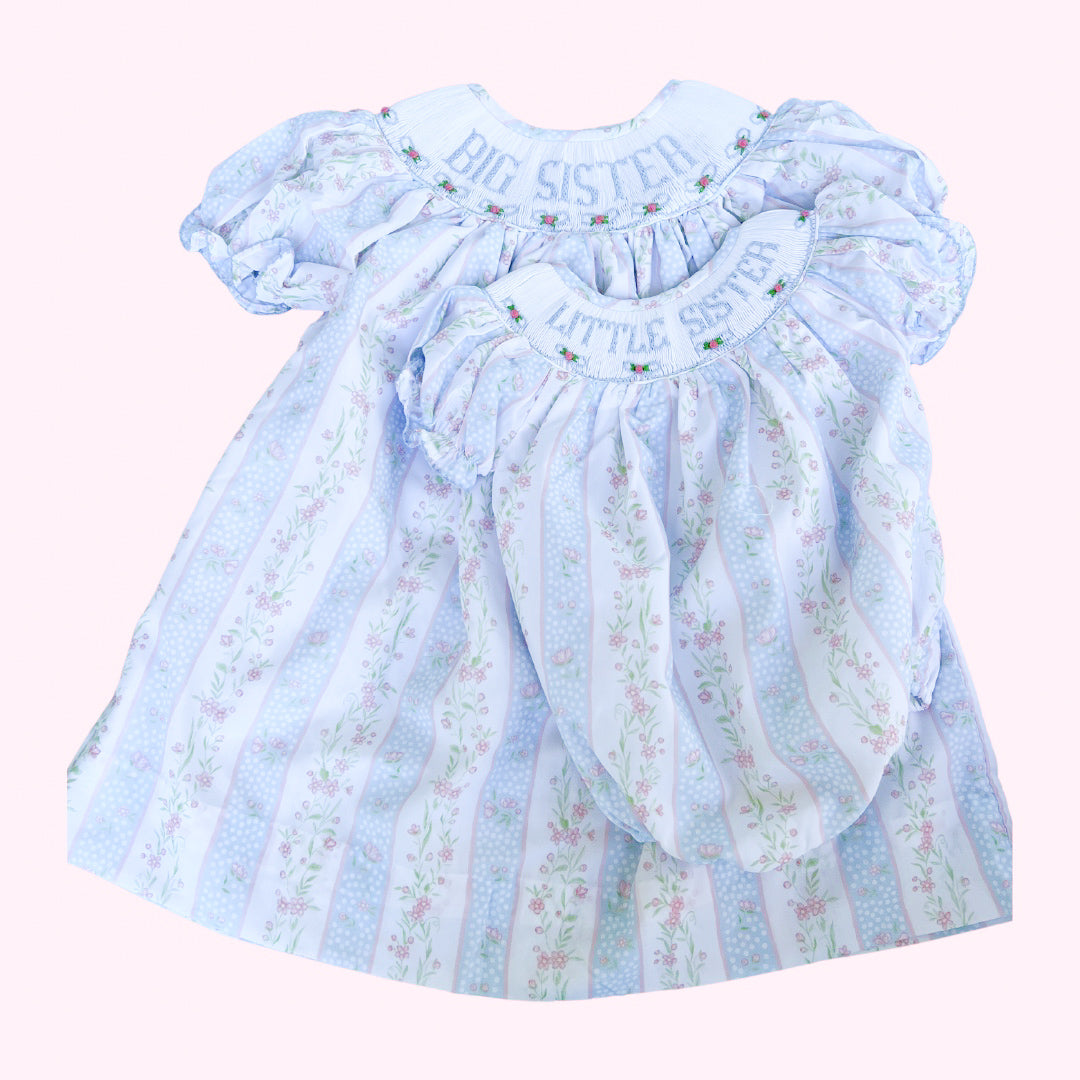 Blue Floral Little Sister Bubble