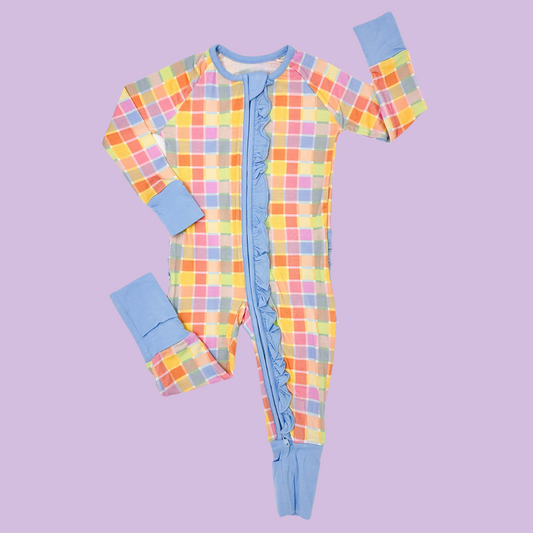 Watercolor Premium Ruffle Romper (FINAL SALE)