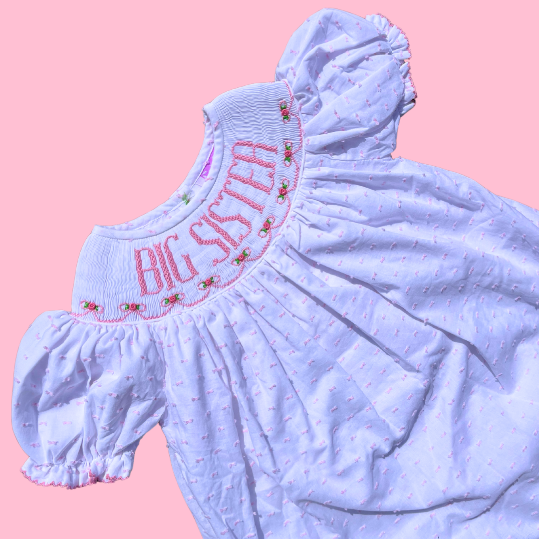 Pink Big Sister Dress- New Fabric (see description for details)