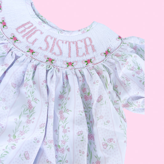 Pink Floral Big Sister Dress