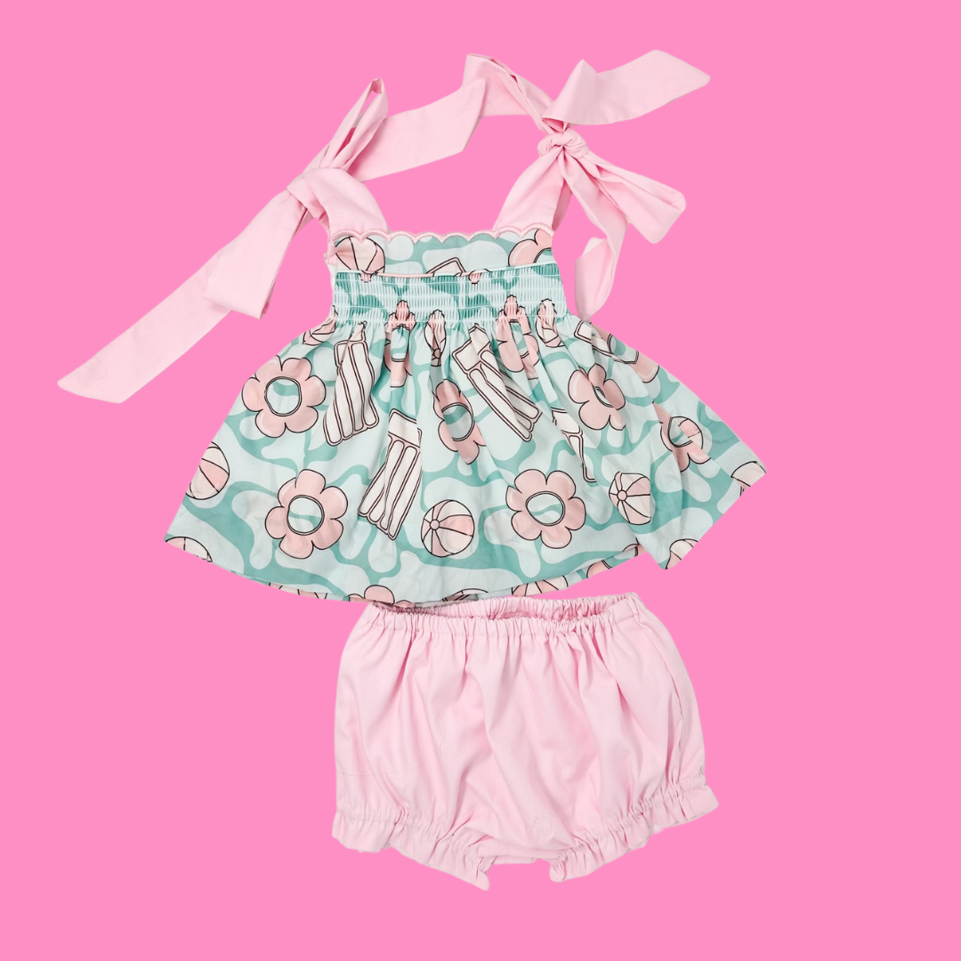 Pool Party Diaper Cover Set (FINAL SALE)
