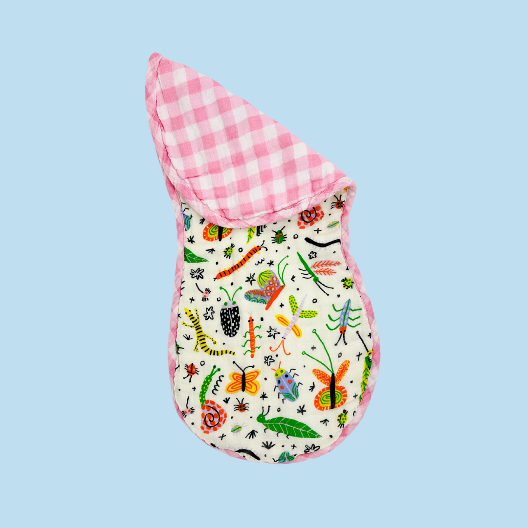 Cutie Crawlers Muslin Burp Cloth