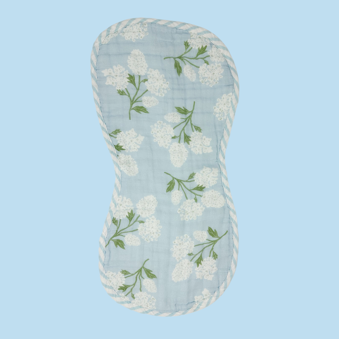 Hydrangea Muslin Burp Cloth