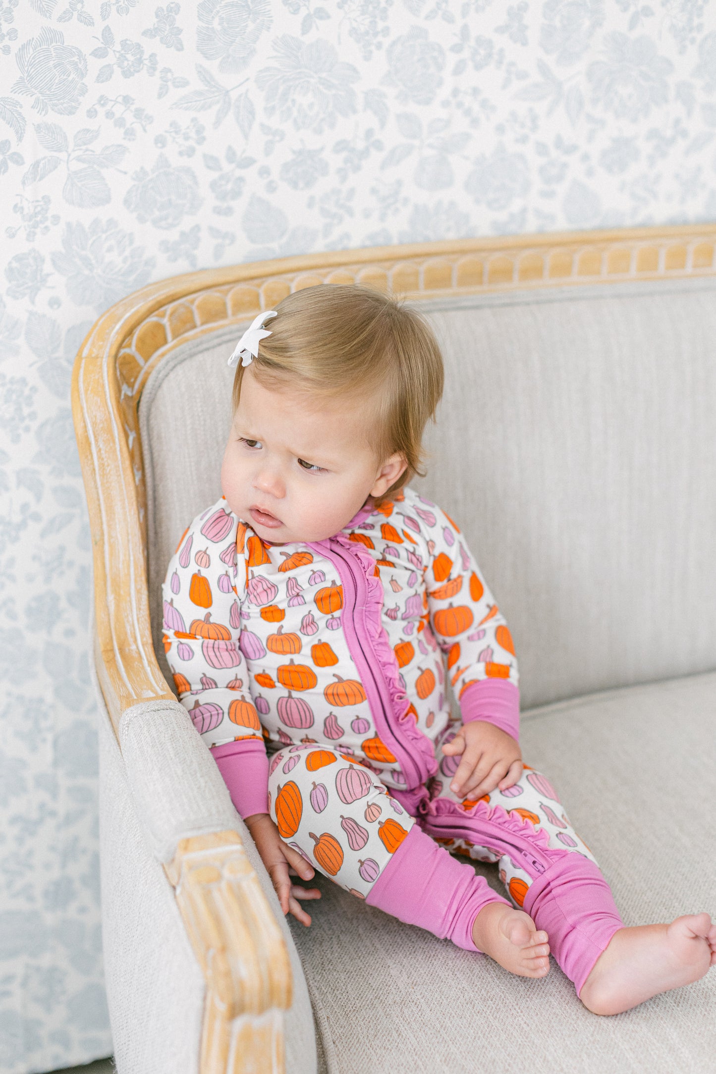 Pink Pumpkins Premium Ruffle Romper