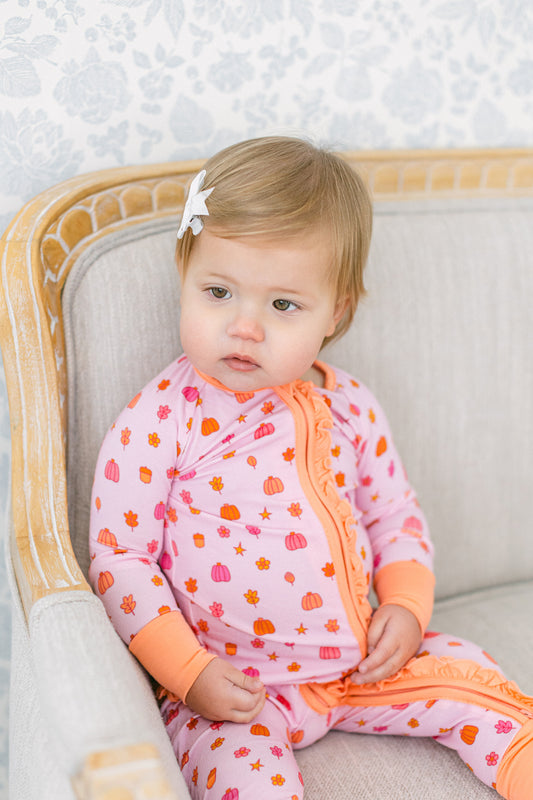 Girly Fall Premium Ruffle Romper