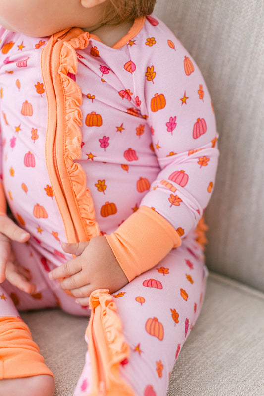 Girly Fall Premium Ruffle Romper