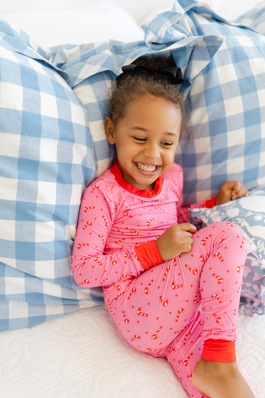 Pink Candy Cane PJ Set