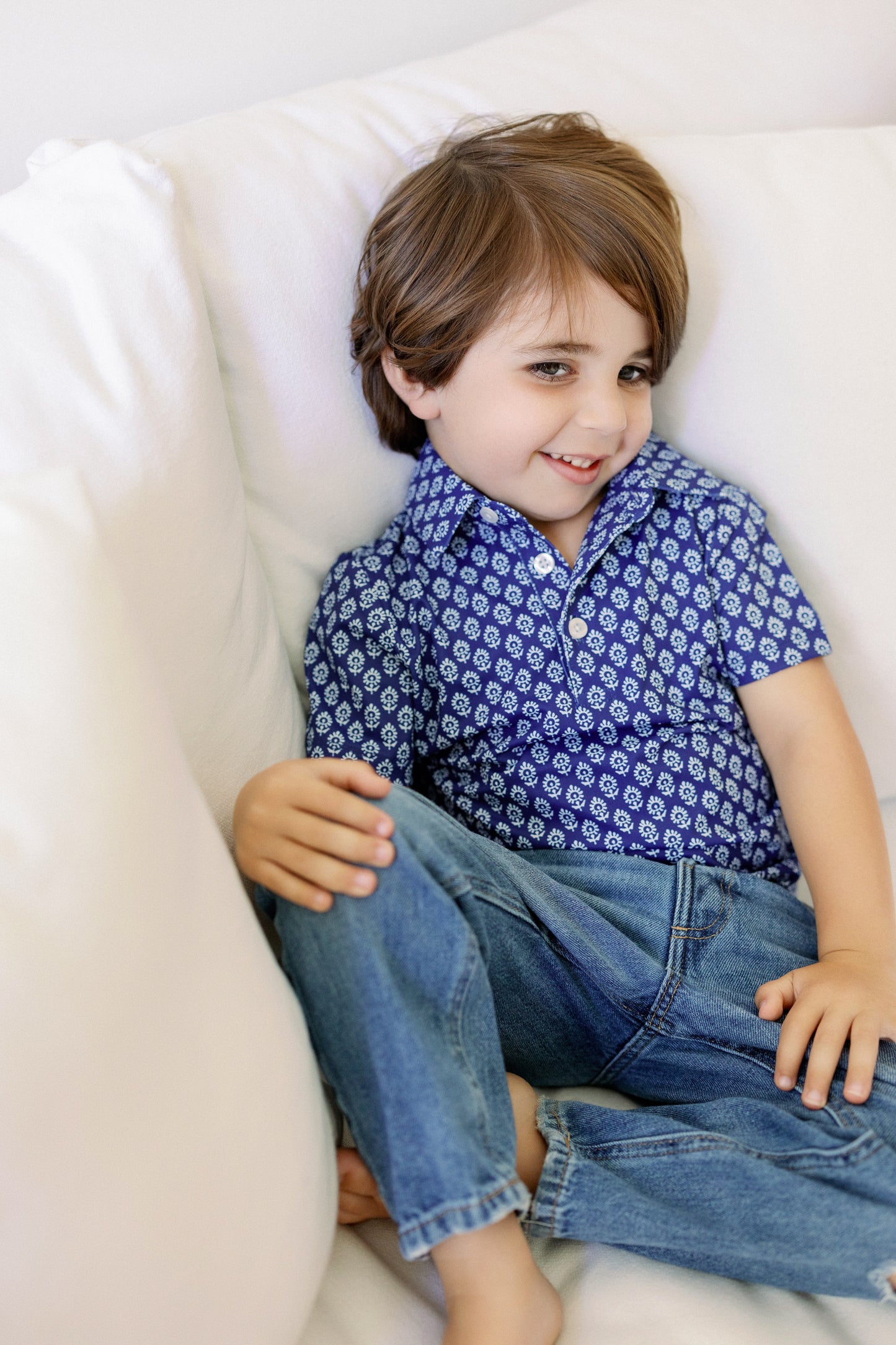 Sterling Block Print Boys' Polo