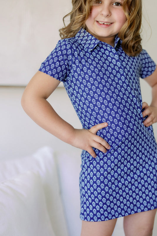 Sterling Block Print Polo Dress