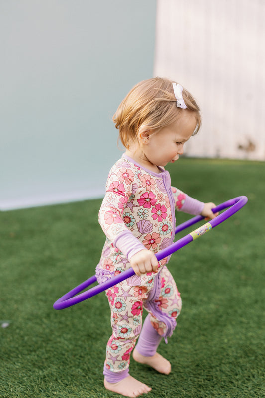 Tropical Premium Ruffle Romper (FINAL SALE)