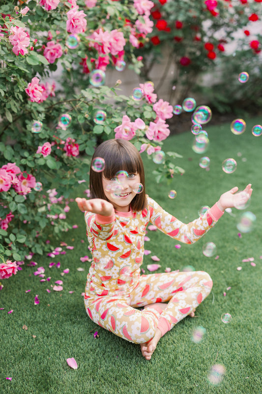 Floral Watermelon Premium PJ Set