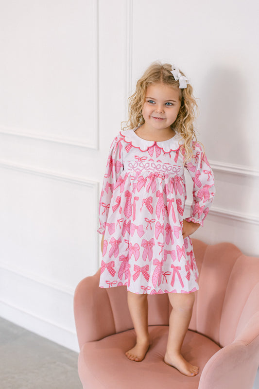 Pink Bows Dress (FINAL SALE)