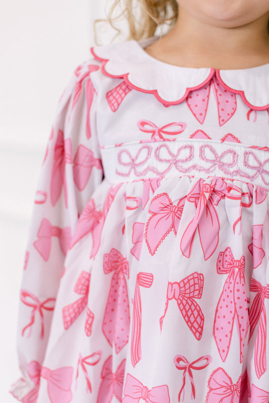Pink Bows Dress (FINAL SALE)