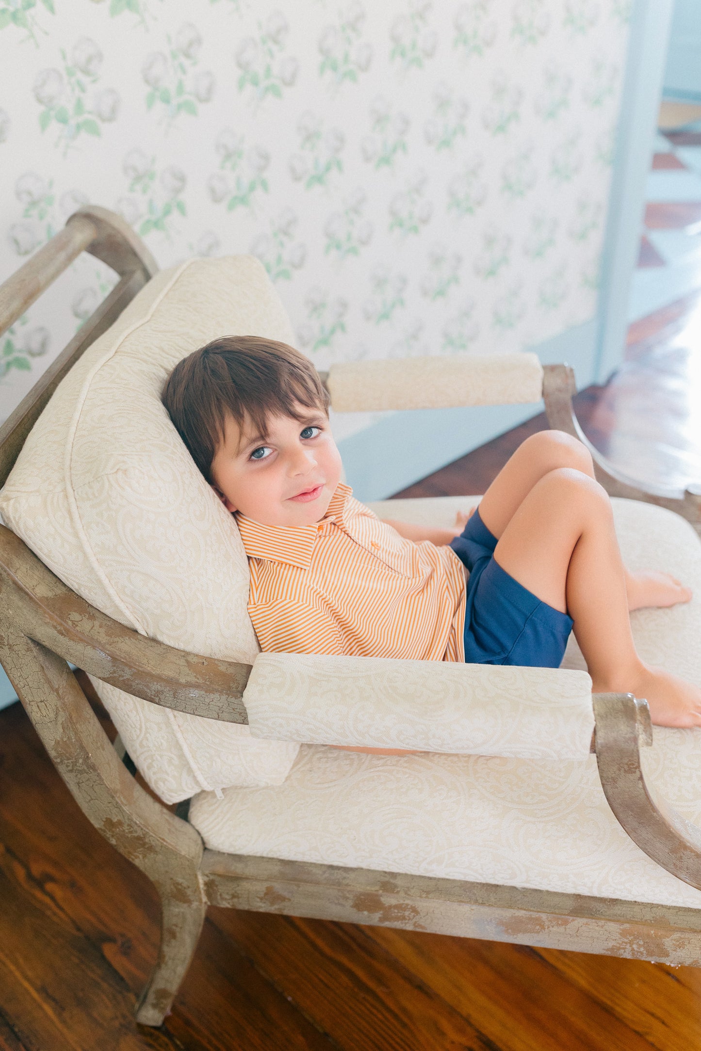 Orange Stripe Boys' Polo (FINAL SALE)
