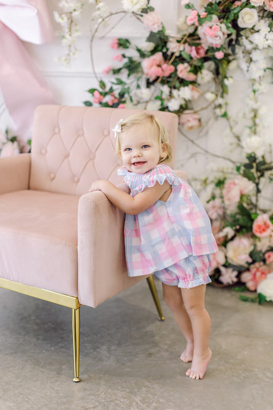 Check Bunny Diaper Set Cover (FINAL SALE)