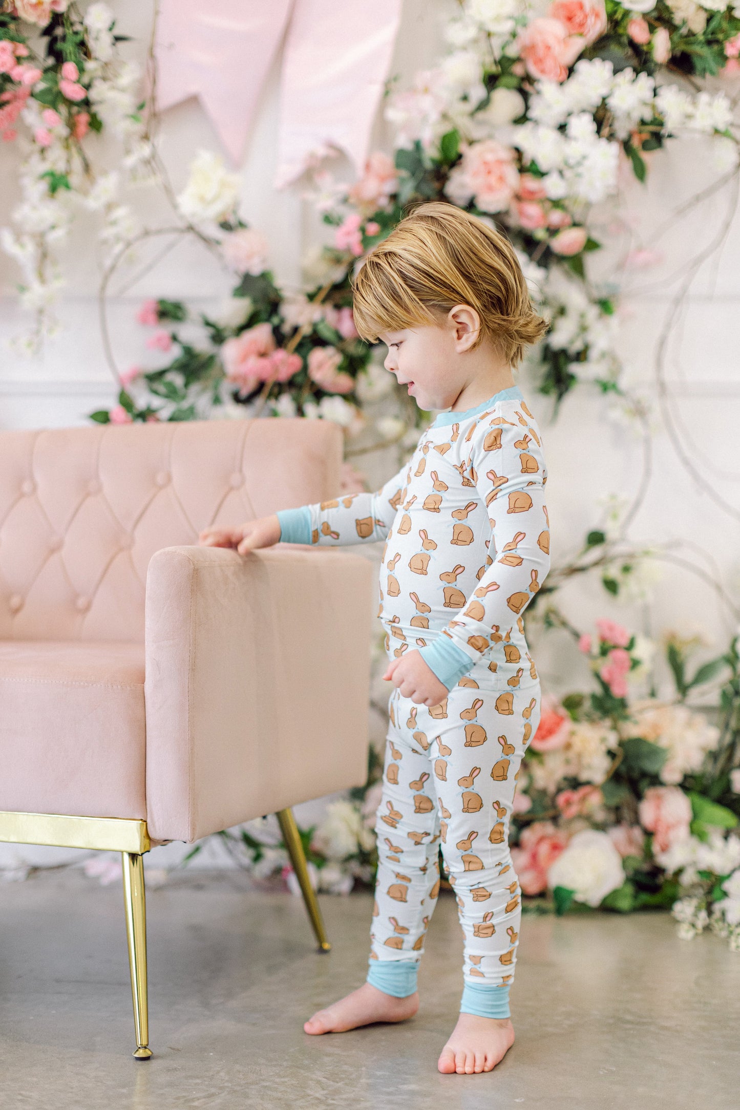 Blue Chocolate Bunny Premium PJ Set (FINAL SALE)