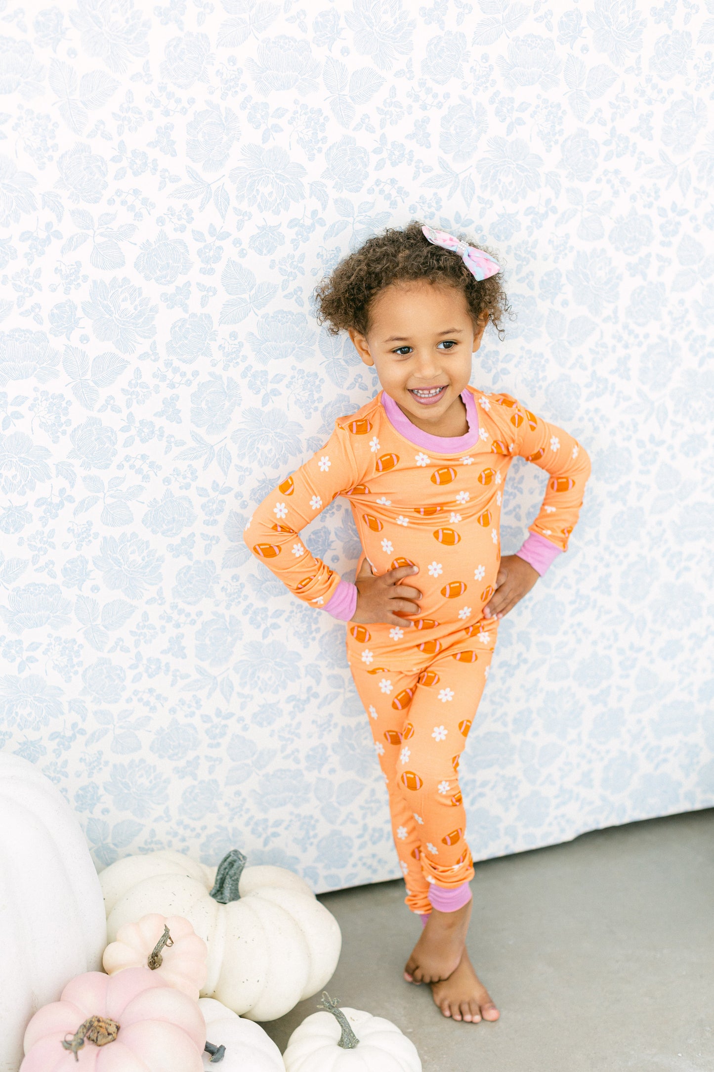 Floral Football Premium PJ Set (FINAL SALE)