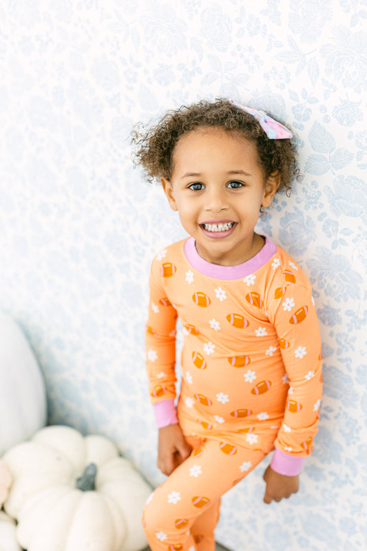 Floral Football Premium PJ Set (FINAL SALE)