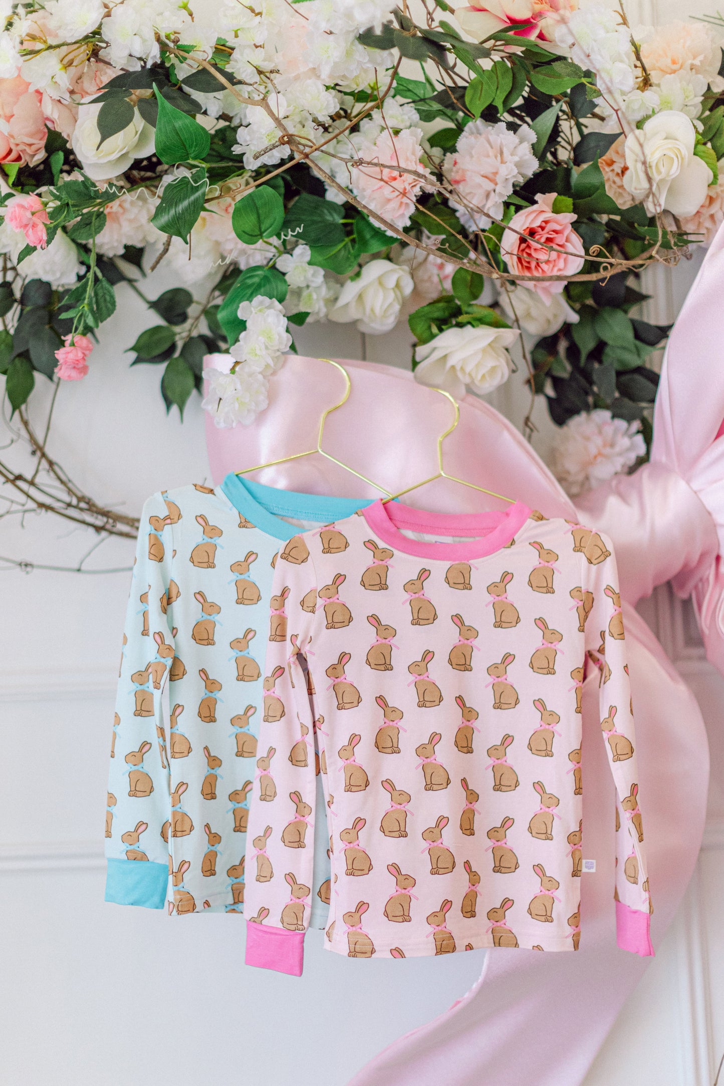 Blue Chocolate Bunny Premium Zipper Romper (FINAL SALE)