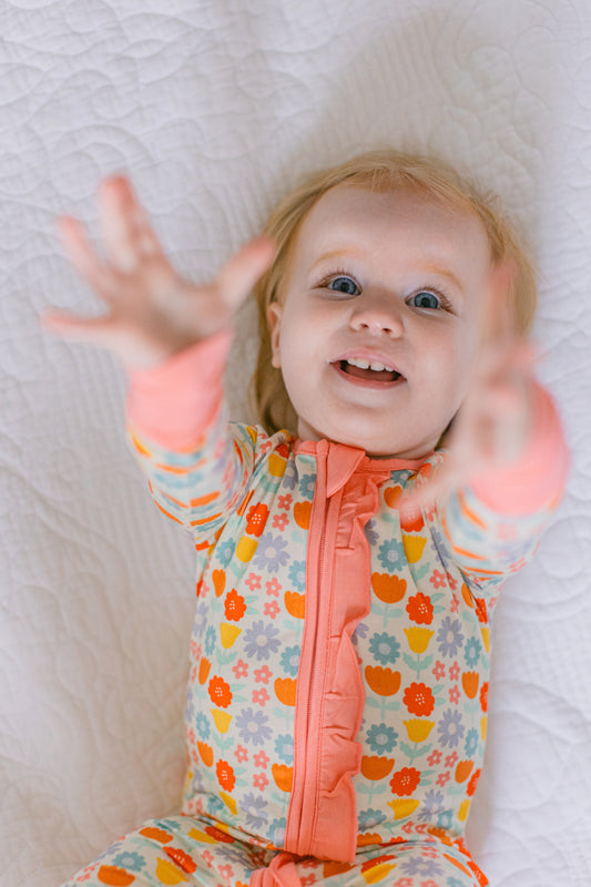 You Grow Girl Floral Ruffle Romper (FINAL SALE)