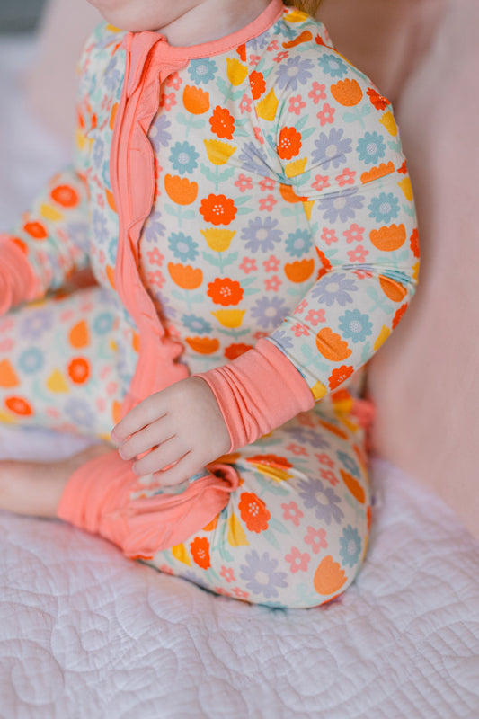 You Grow Girl Floral Ruffle Romper (FINAL SALE)