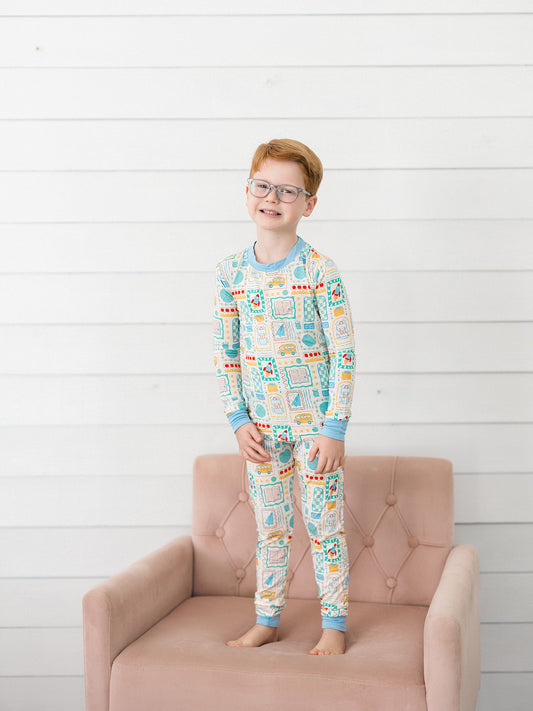 Blue Little Learner PJ Set