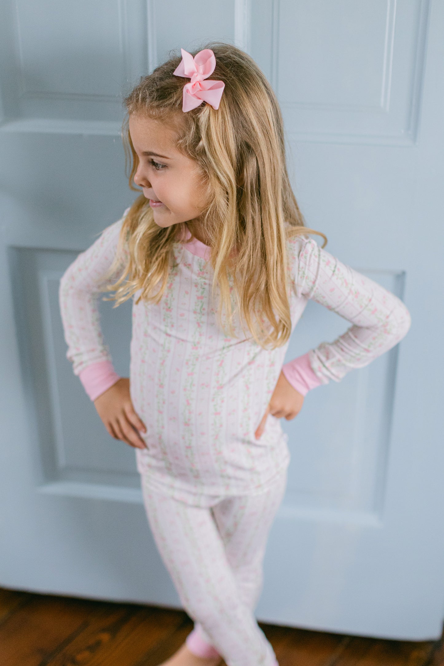 Pink Floral Premium PJ Set