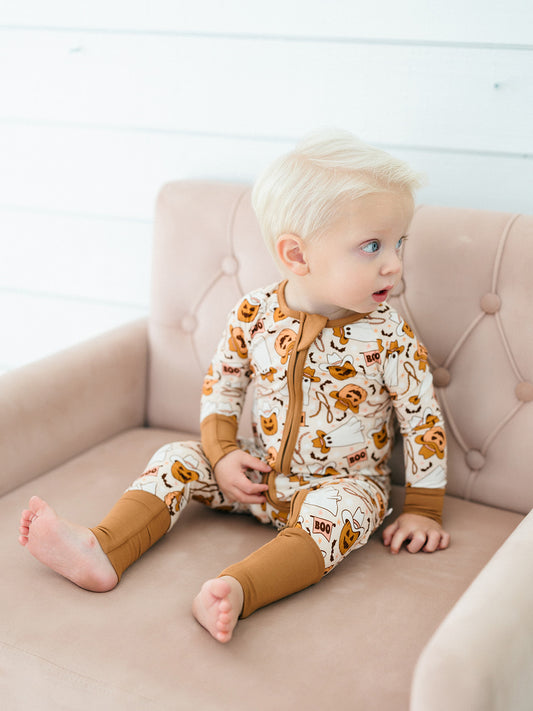 Howdy Halloween Zipper Romper