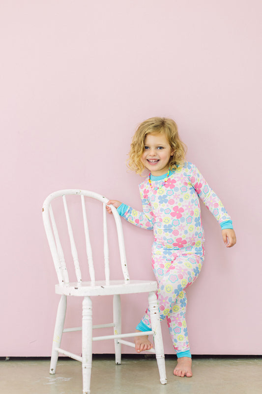 Smiley Daisies Premium PJ Set (FINAL SALE)