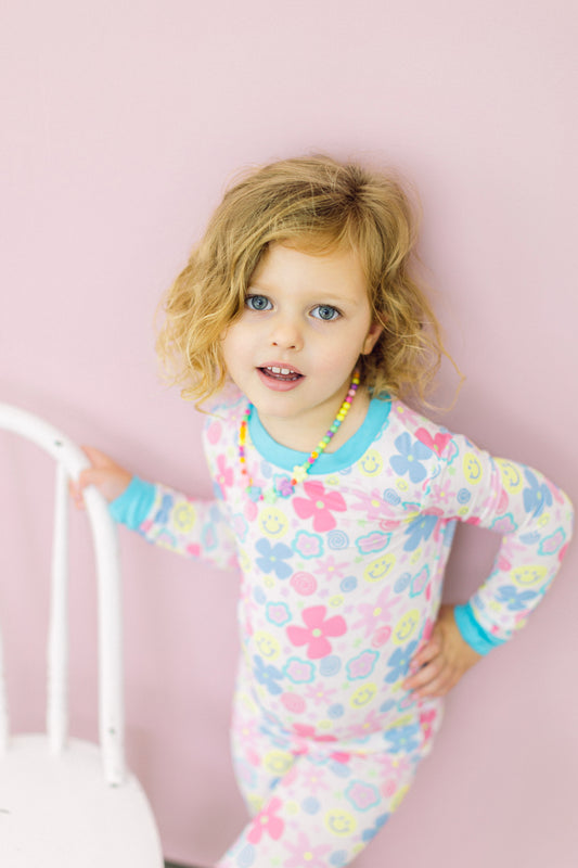 Smiley Daisies Premium PJ Set (FINAL SALE)