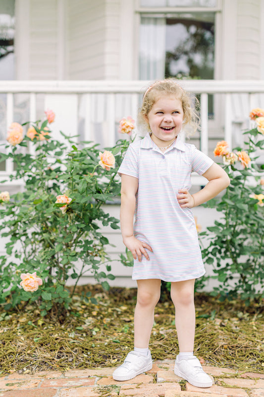 Pastel Stripes Polo Dress (FINAL SALE)