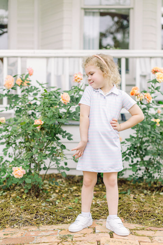 Pastel Stripes Polo Dress (FINAL SALE)