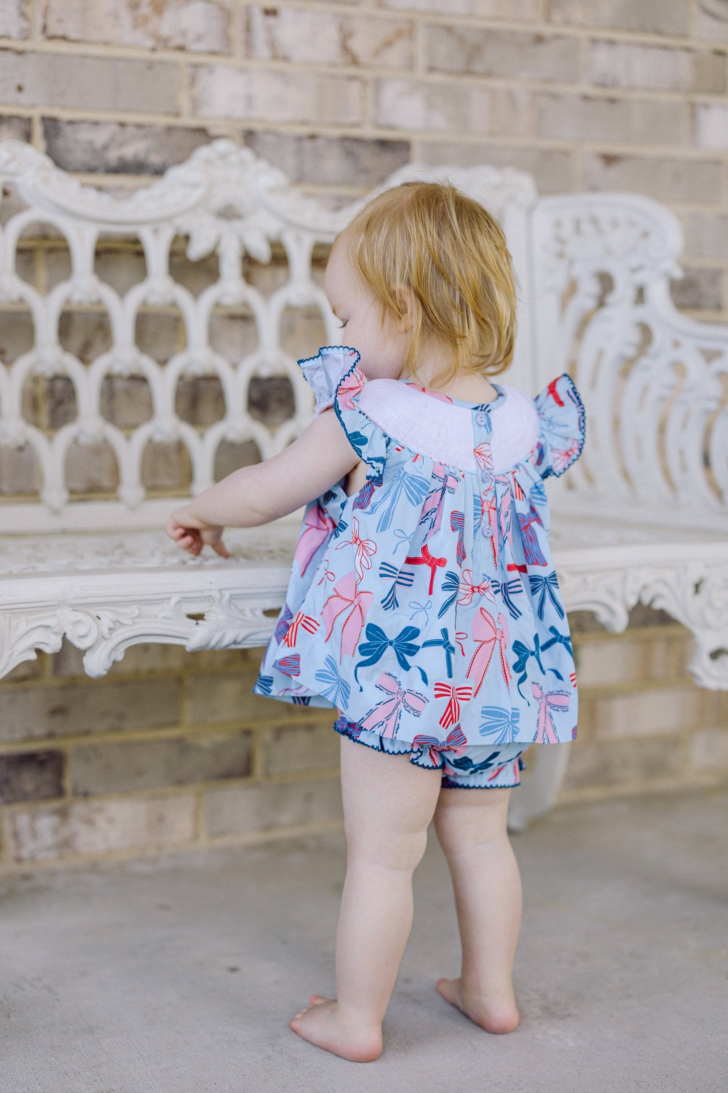 Blue Patriotic Bows Diaper Cover Set (FINAL SALE)