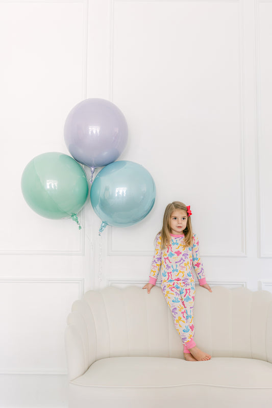 Pastel Bows Premium PJ Set (FINAL SALE)