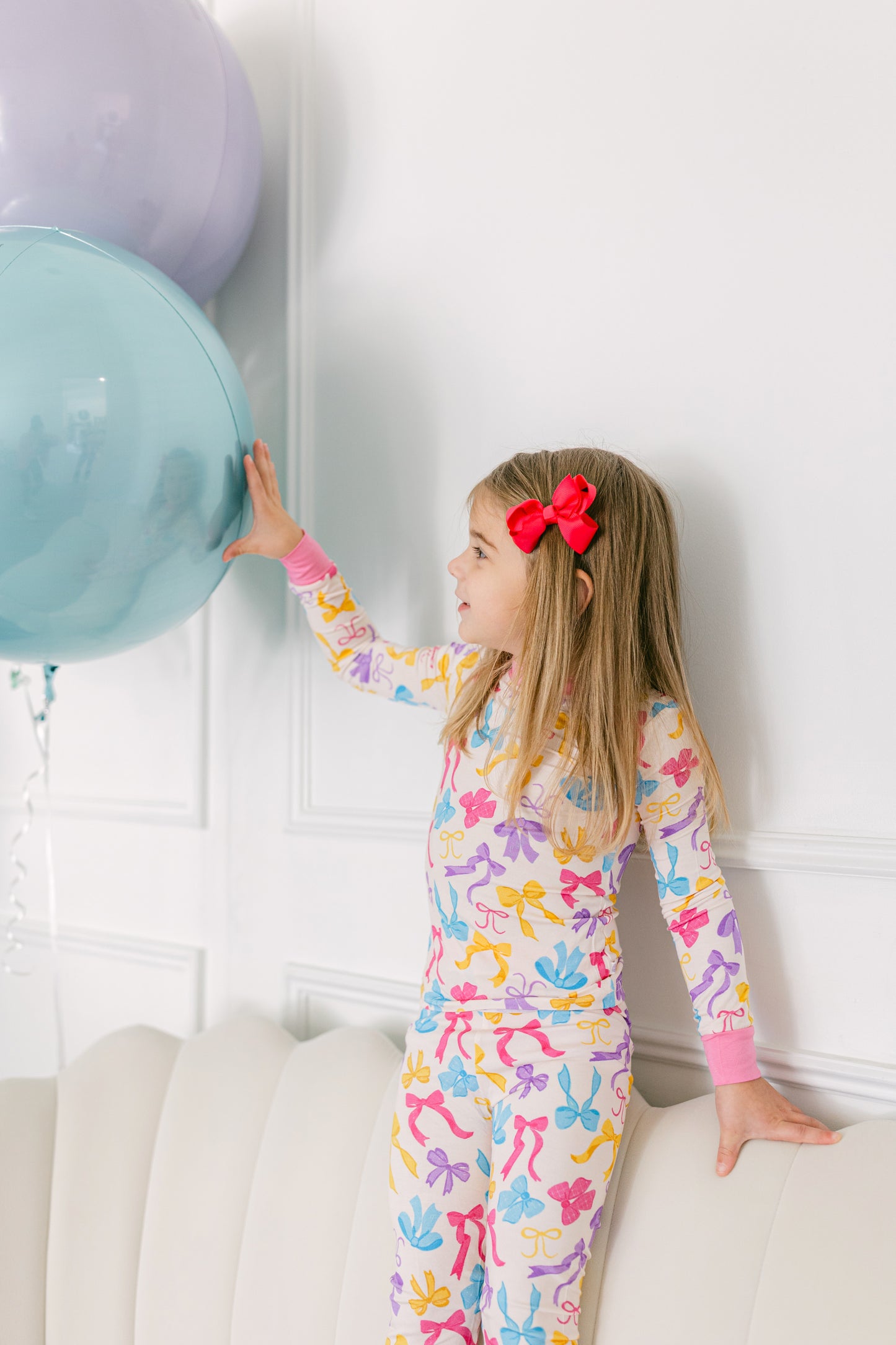 Pastel Bows Premium PJ Set (FINAL SALE)