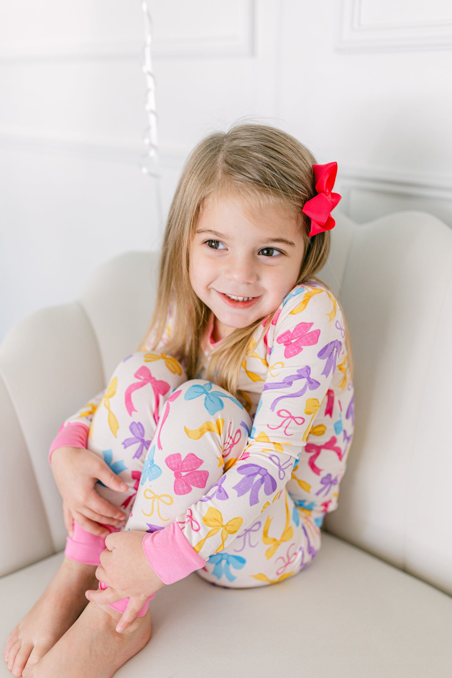 Pastel Bows Premium PJ Set (FINAL SALE)