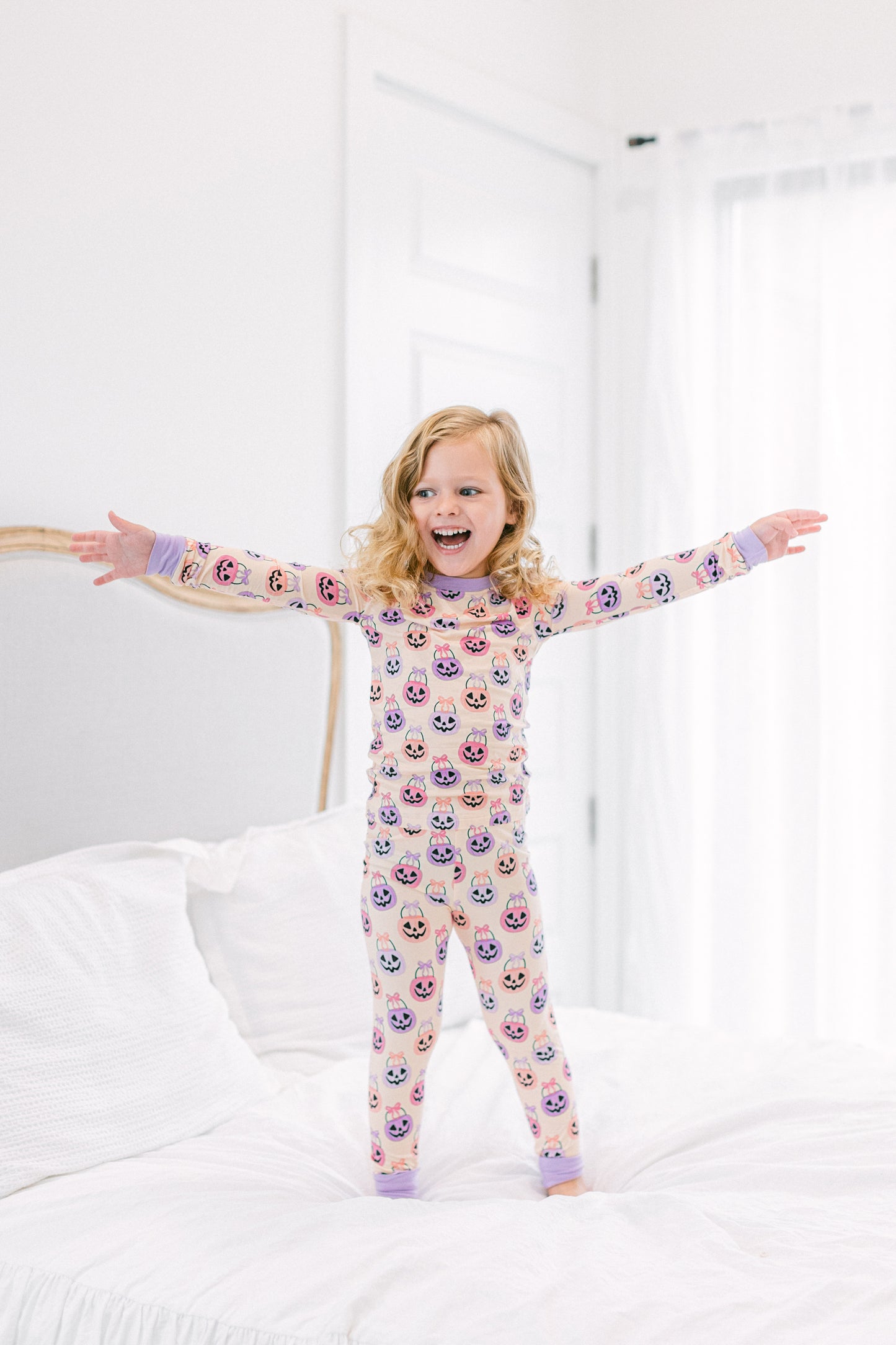 Pink Halloween Bucket Premium PJ Set