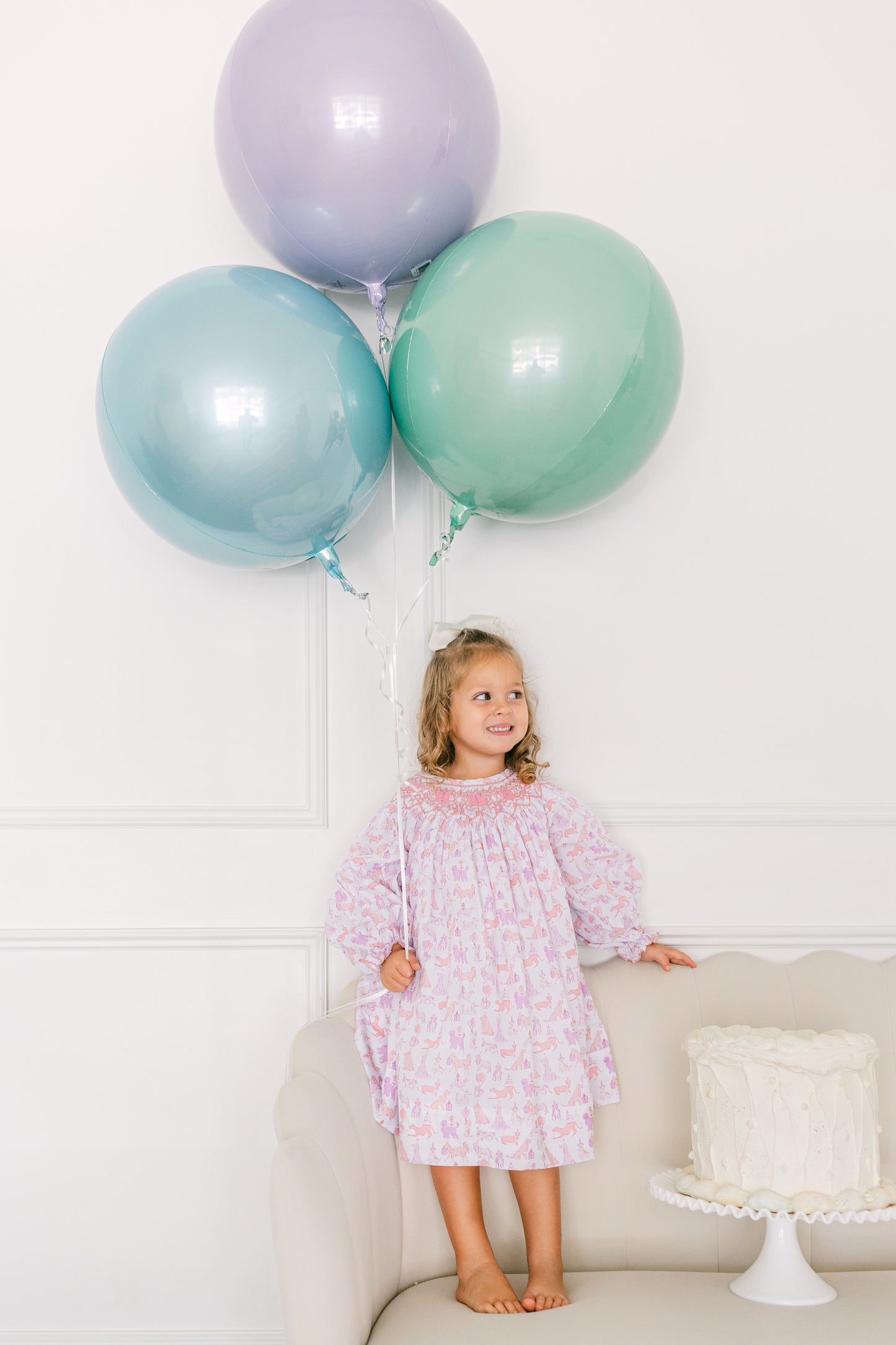 Pink smocked birthday dress