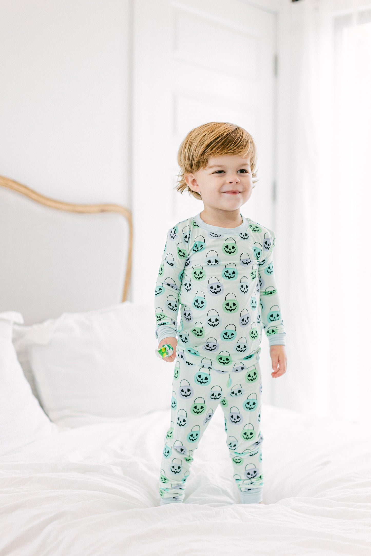Green Halloween Bucket Premium PJ Set