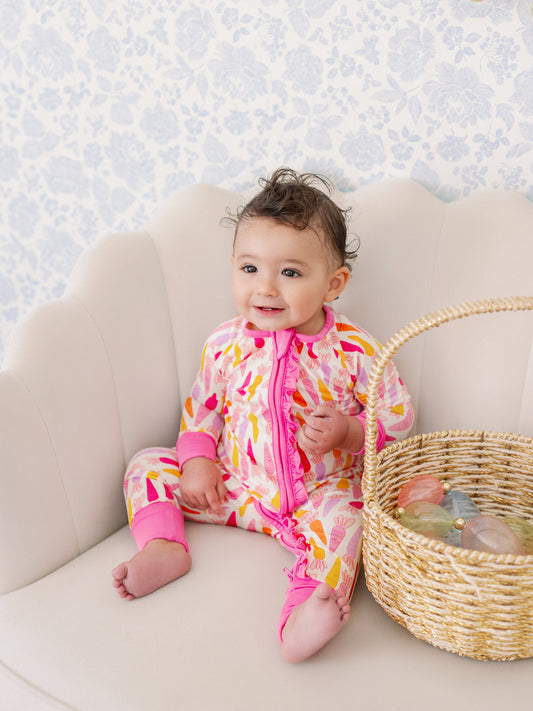 Girly Carrots Ruffle Romper