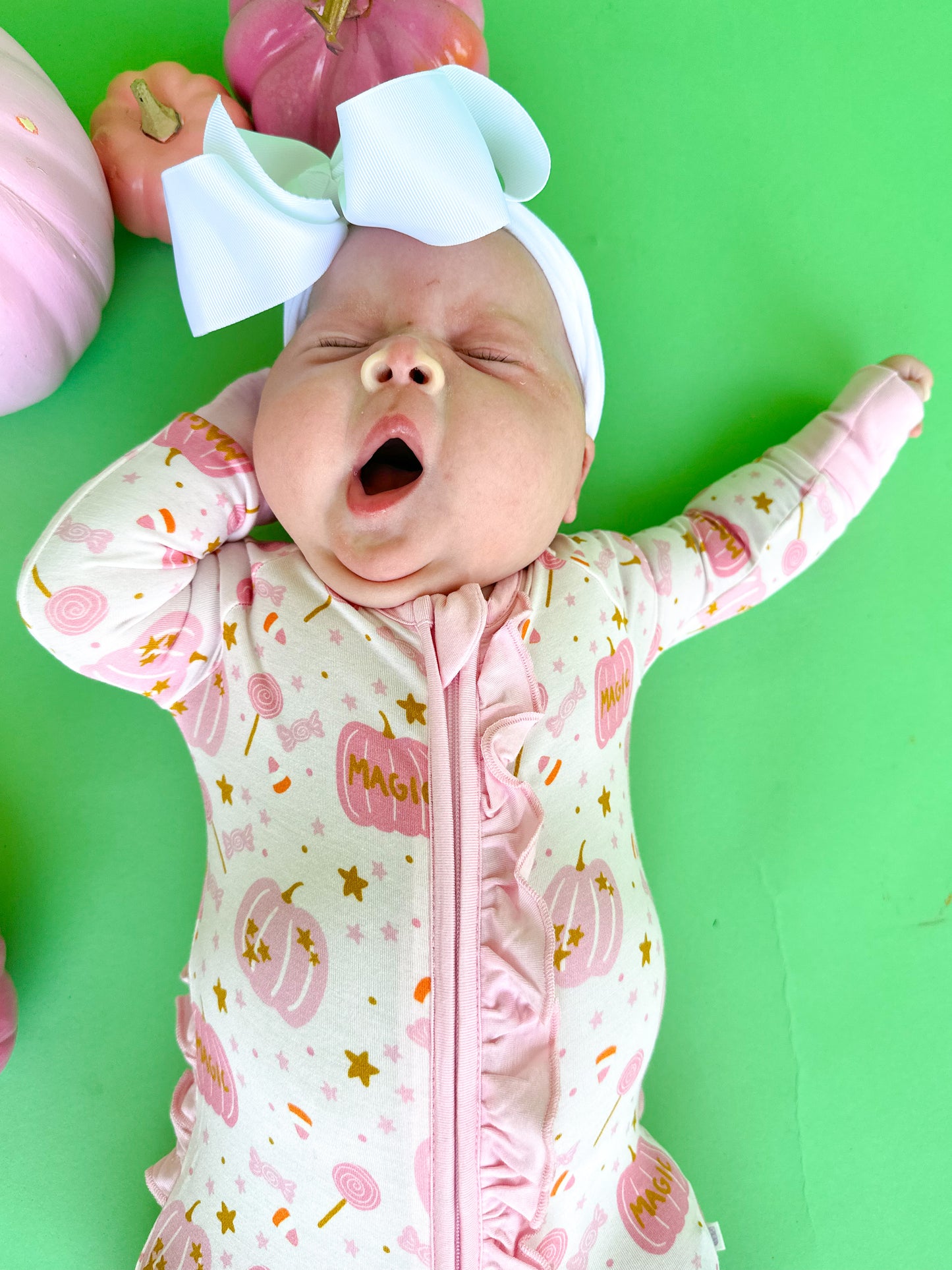 Magical Pumpkin Ruffle Romper (FINAL SALE)