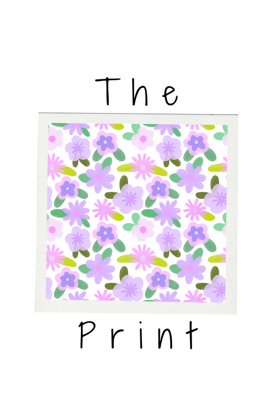 Floral pattern with 'The Print' text on a white background