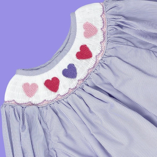 Long Sleeve Purple Heart Dress (Final Sale)