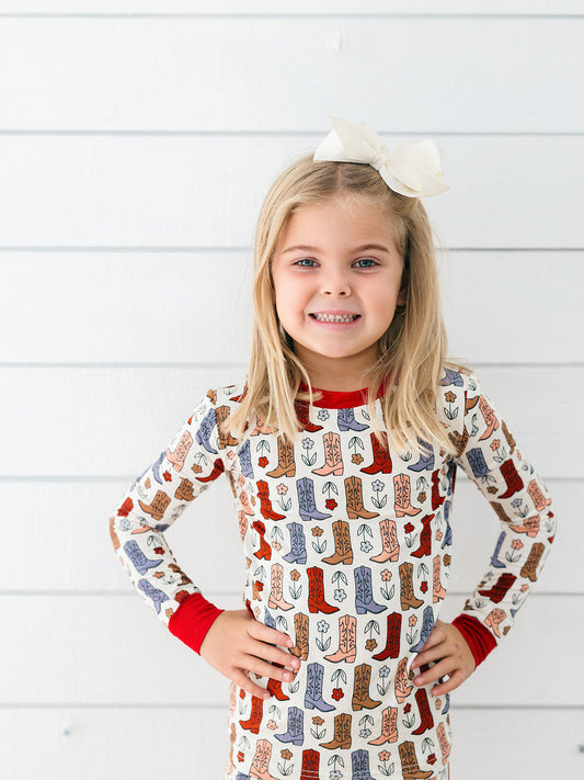 Boots and Blooms PJ Set