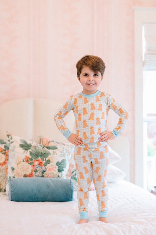 Blue Goldendoodle PJ Set