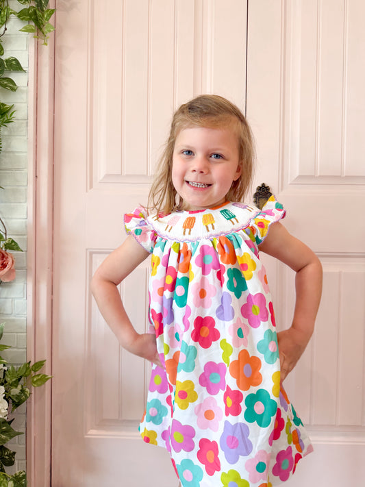 Popsicle Smocked Dress