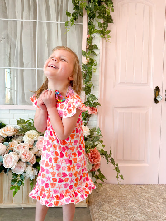 Pink Seaside Bamboo Dress