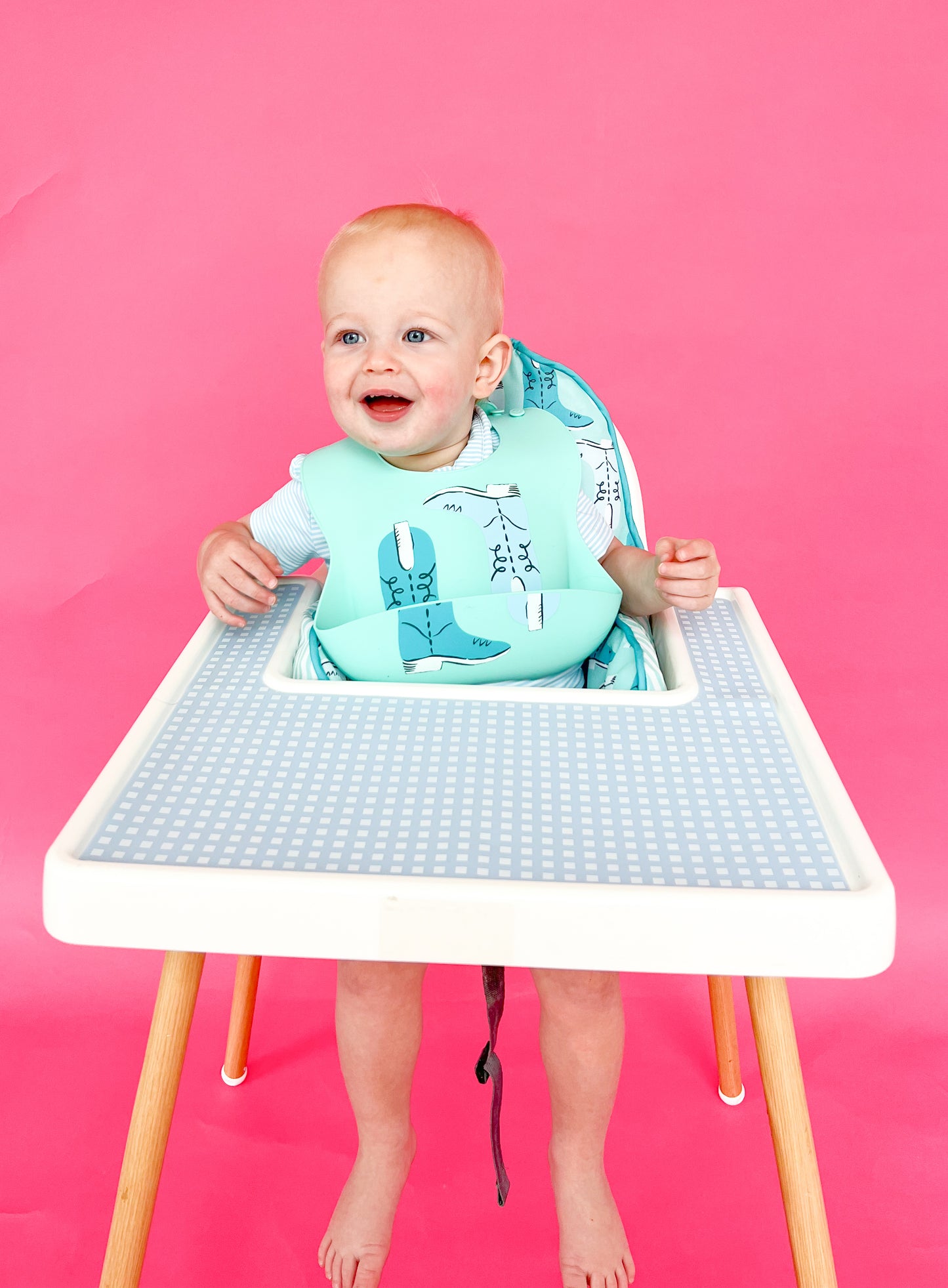 Blue Gingham Tray Mat