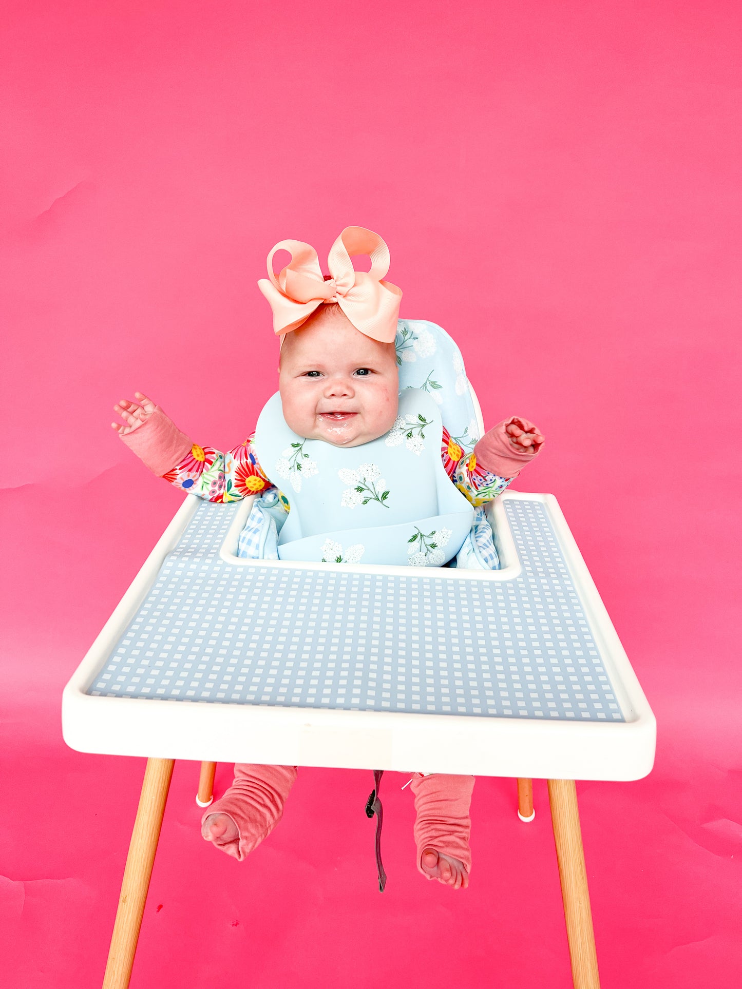 Blue Gingham Tray Mat