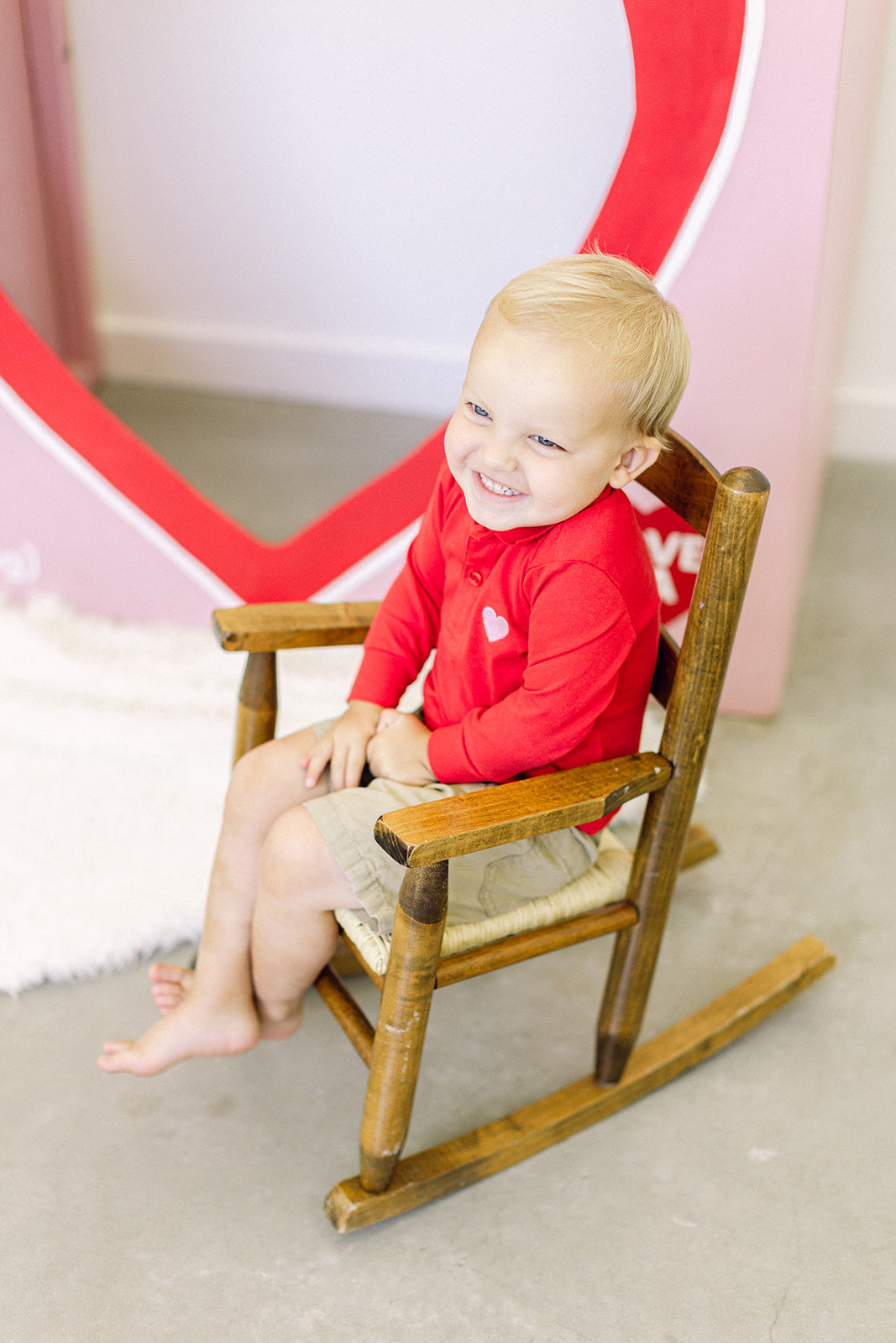 Red Heart Long Sleeve Boys' Polo (FINAL SALE)